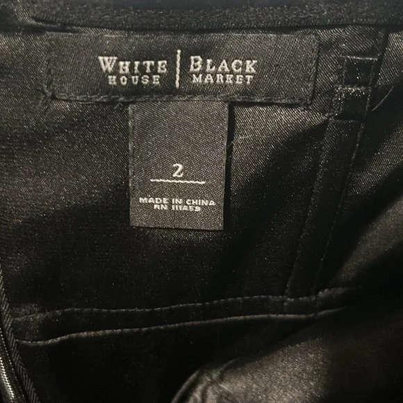 White House Black Market Black Tiered Dress - Picture 2 of 6